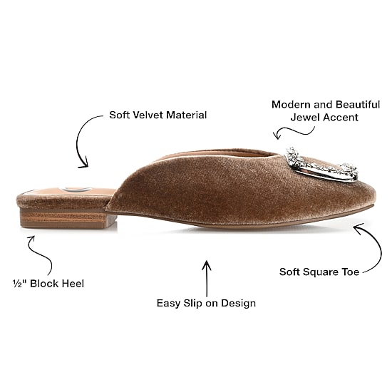 Journee Collection Sonnia Womens Square Closed Toe Mules