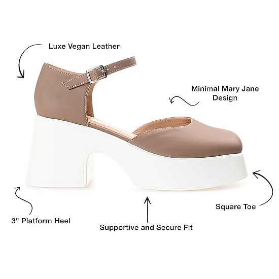Journee Collection Lizaa Womens Square Closed Toe Block Heel Pumps