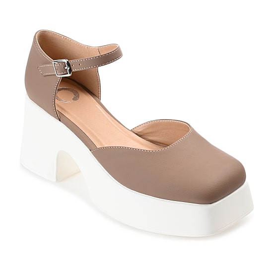 Journee Collection Lizaa Womens Square Closed Toe Block Heel Pumps