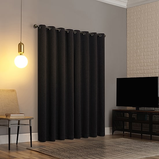 Sun Zero Orleans Grommet Top Energy Saving 100% Blackout Single Curtain Panel