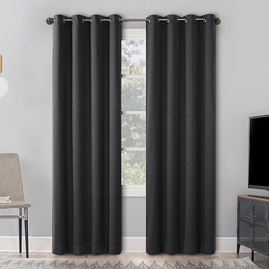 Sun Zero Orleans Grommet Top Energy Saving 100% Blackout Single Curtain Panel