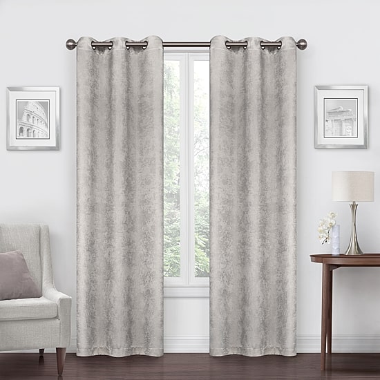 Regal Home Austin Grommet Top Embossed Blackout Set of 2 Curtain Panel