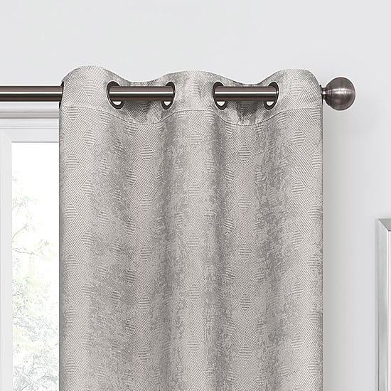 Regal Home Austin Grommet Top Embossed Blackout Set of 2 Curtain Panel