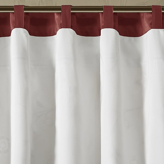 Madison Park Belle 50"W X 84"L Rod Pocket Back Tab Embroidered Light-Filtering Single Curtain Panel