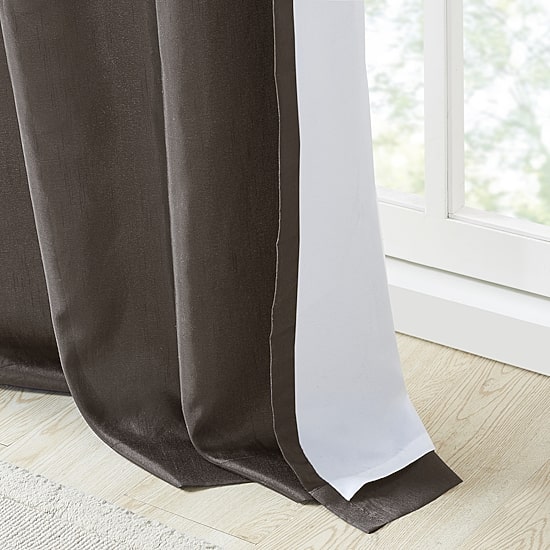 Madison Park Belle 50"W X 84"L Rod Pocket Back Tab Embroidered Light-Filtering Single Curtain Panel