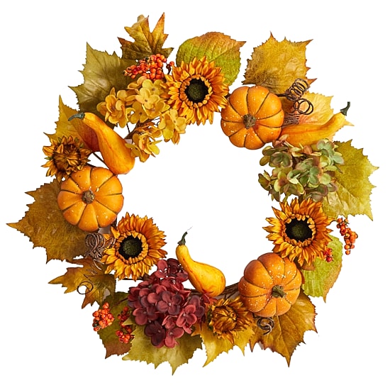 Nearly Natural 22" Assortment Faux Wreath