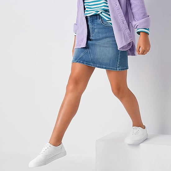 Thereabouts Little & Big Kid Girls Adjustable Waist Midi Denim Skirt