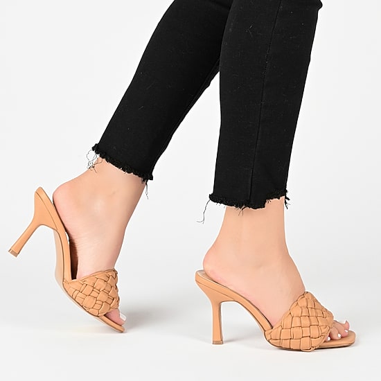 Journee Collection Raquelah Womens Round Open Toe Stiletto Heel Pumps