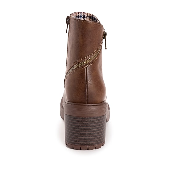 Muk Luks Womens Lucy Lucia Stacked Heel Booties