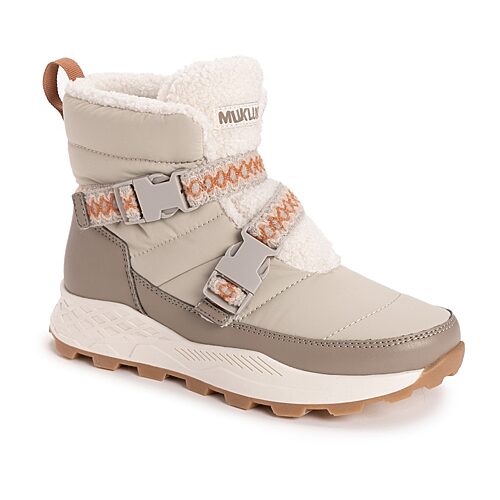 Muk Luks Womens Wren Water Resistant Flat Heel Winter Boots, 8 Medium, Brown