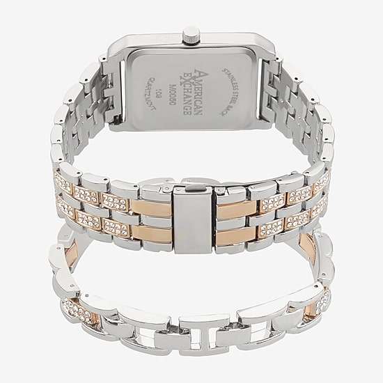 American Exchange Mens Two Tone Bracelet Watch M0050s-42-B34