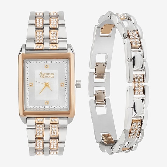 American Exchange Mens Two Tone Bracelet Watch M0050s-42-B34