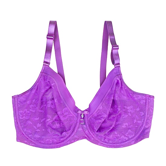 Curvy Couture No Show Lace Unlined Underwire Bra - 1362