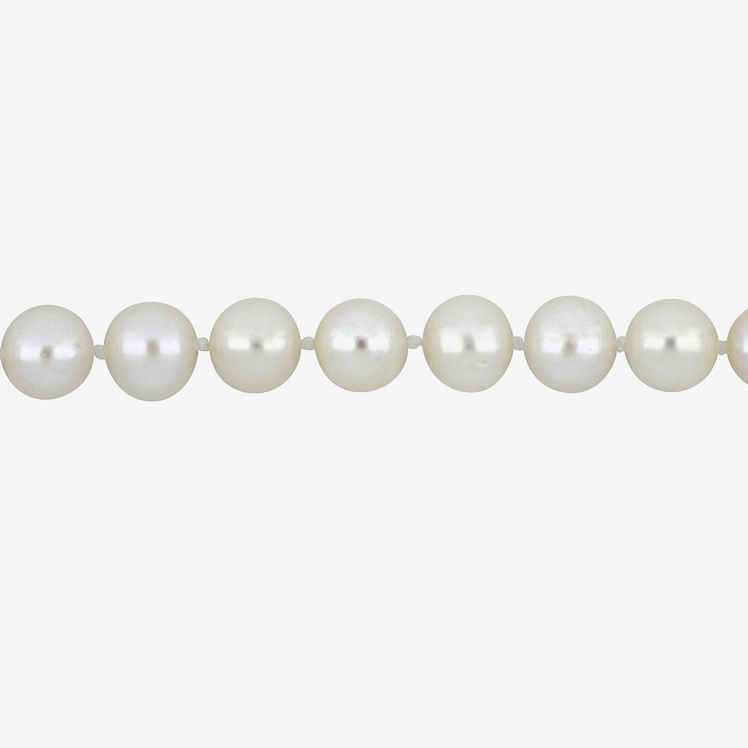 Womens White Sterling Silver Inch Strand Necklace