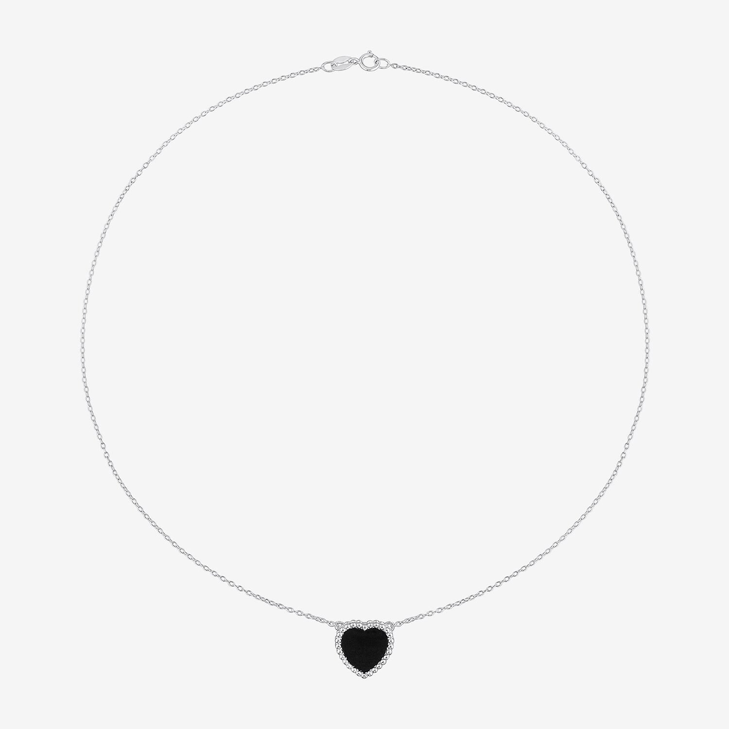 Womens Genuine Gemstone Sterling Silver Heart Pendant Necklace