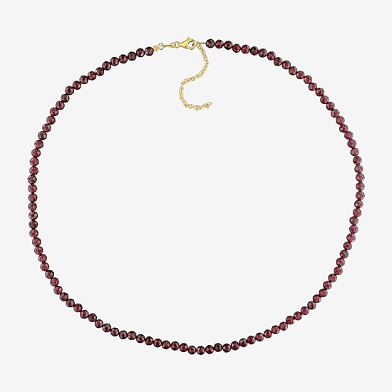 Womens Genuine Gemstone Sterling Silver Pendant Necklace