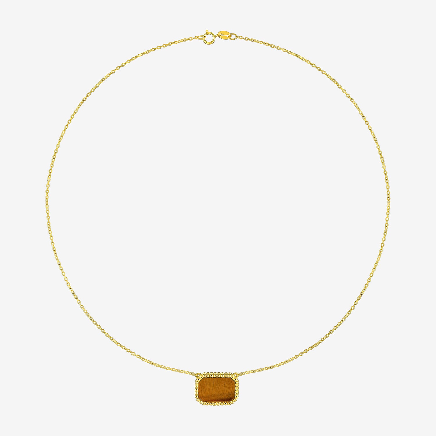Womens Genuine Gemstone 18K Gold Over Silver Pendant Necklace