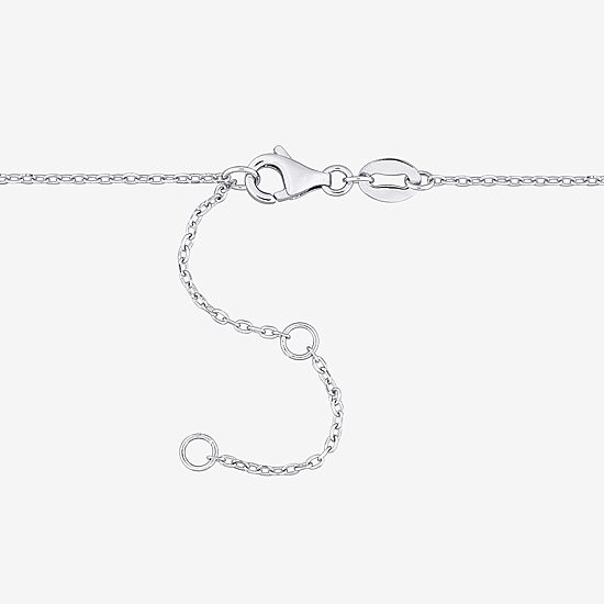 Womens Blue Aquamarine Sterling Silver 17 Inch Beaded Necklace