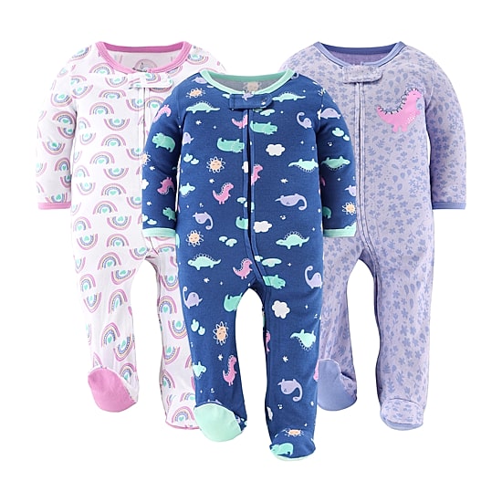 The Peanutshell Dino Baby Girls 3-pc. Animal Sleep and Play