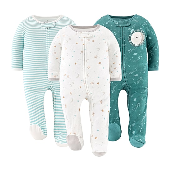 The Peanutshell Neutral Celestial Baby Unisex 3-pc. Star Sleep and Play