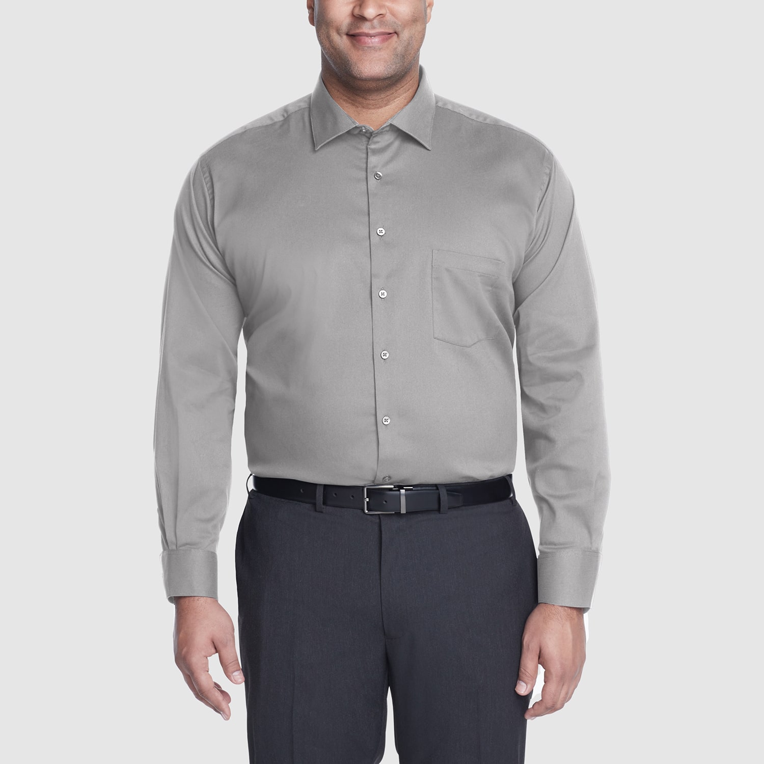 Van Heusen Big and Tall Stain Shield Mens Regular Fit Stretch Fabric Long Sleeve Dress Shirt
