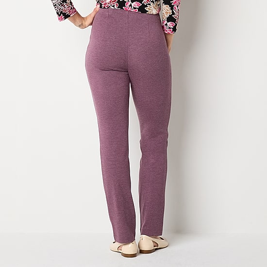Liz Claiborne Alexis Ponte Womens Tall Straight Mid Rise Pull-On Pant