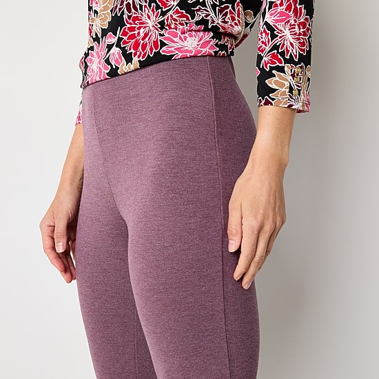 Liz Claiborne Alexis Ponte Womens Tall Straight Mid Rise Pull-On Pant