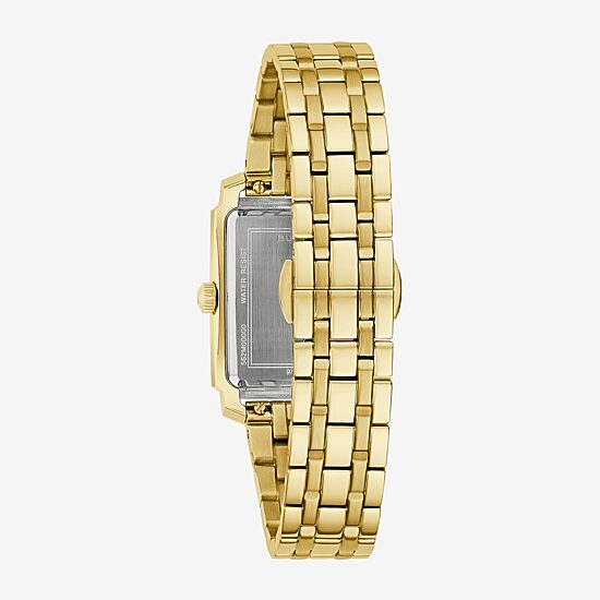 Bulova Sutton Womens Gold Tone Stainless Steel Bracelet Watch 97l186