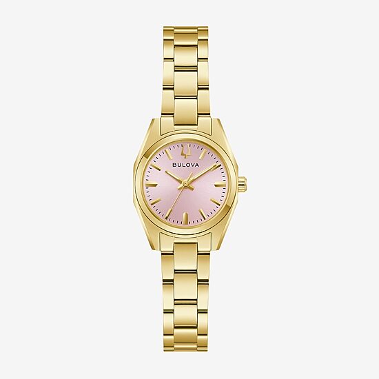 Bulova Surveyor Womens Gold Tone Stainless Steel Bracelet Watch 97l187