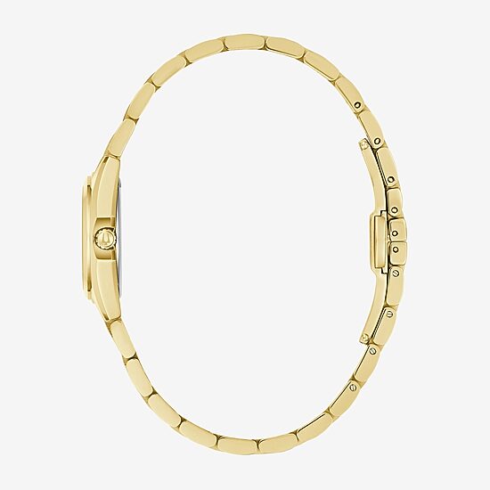 Bulova Surveyor Womens Gold Tone Stainless Steel Bracelet Watch 97l187
