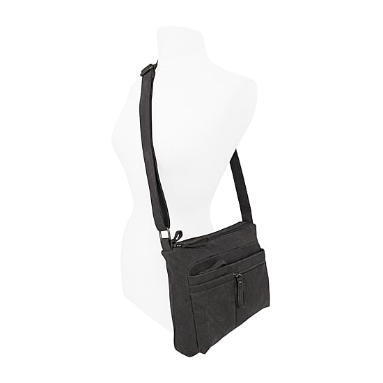 Bueno of California North South Zip Washed Crossbody Bag