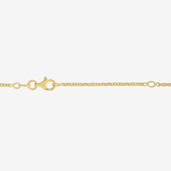 Gemstone 14K Gold Over Silver Oval 17.5 Inch Pendant Necklace