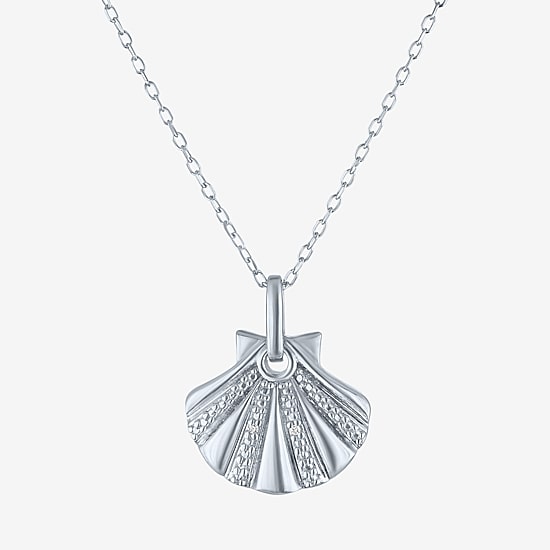 Diamond Accent (G-H Womens Diamond Accent Lab Grown White Diamond Accent Sterling Silver 16 Inch Pendant Necklace