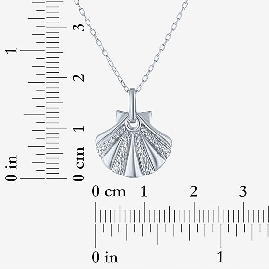 Diamond Accent (G-H Womens Diamond Accent Lab Grown White Diamond Accent Sterling Silver 16 Inch Pendant Necklace