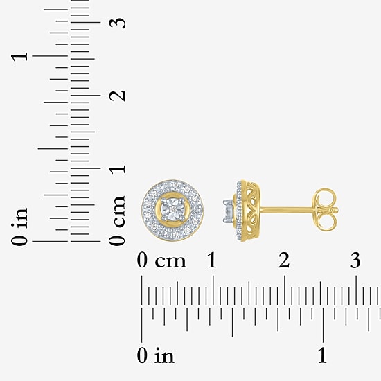 (G-H, Si2-I1) Womens 1/7 CT. T.W. Lab Grown White Diamond 14K Gold Over Silver Round 2-pc. Jewelry Set