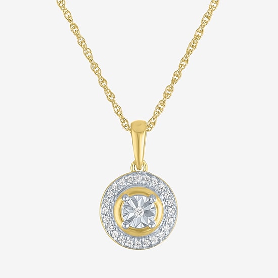 (G-H, Si2-I1) Womens 1/7 CT. T.W. Lab Grown White Diamond 14K Gold Over Silver Round 2-pc. Jewelry Set