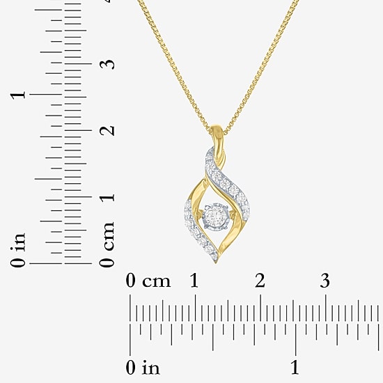 (G-H, Si2-I1) Womens 1/4 CT. T.W. Lab Grown White Diamond 14K Gold Over Silver 18 Inch Pendant Necklace