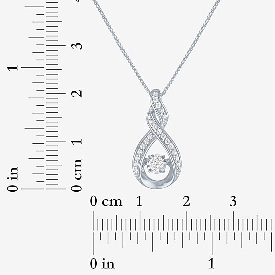 (G-H, Si2-I1) Womens 1/4 CT. T.W. Lab Grown White Diamond Sterling Silver 18 Inch Pendant Necklace