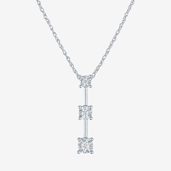 (G-H, Si2-I1) Womens 1/8 CT. T.W. Lab Grown White Diamond Sterling Silver Round 2-pc. Jewelry Set