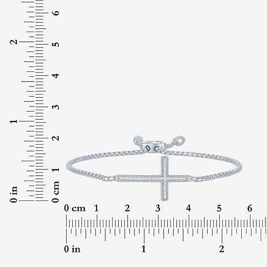 Rhythm and Muse Diamond-Accent Sterling SIlver Cross Bracelet