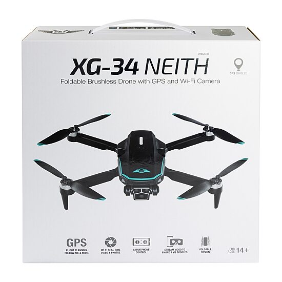 Sky Rider XG-34 Neith Foldable Drone with GPS and WiFi