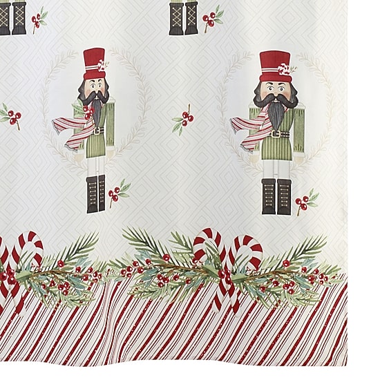 Avanti Peppermint Nutcracker Shower Curtain