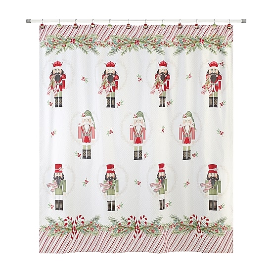Avanti Peppermint Nutcracker Shower Curtain