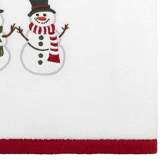 Avanti Winter Snowman Embellished Holiday Bath Towel