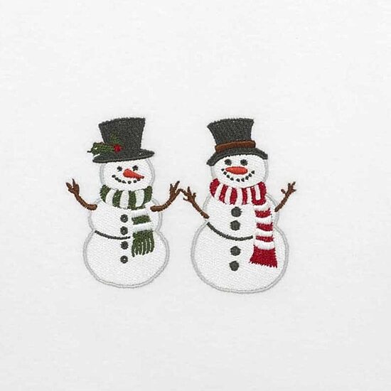 Avanti Winter Snowman Embellished Holiday Bath Towel