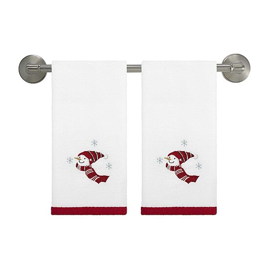 Avanti Holiday Cheer 2-pc. Embellished Fingertip Towel