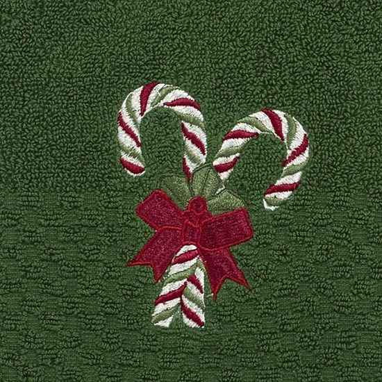 Avanti Candy Cane 2-pc. Embellished Hand Towel