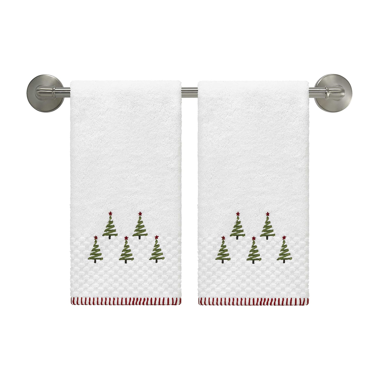 Avanti Ribbon Tree 2-pc. Embellished Hand Towel