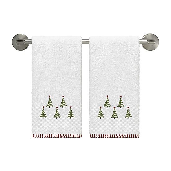 Avanti Ribbon Tree 2-pc. Embellished Hand Towel