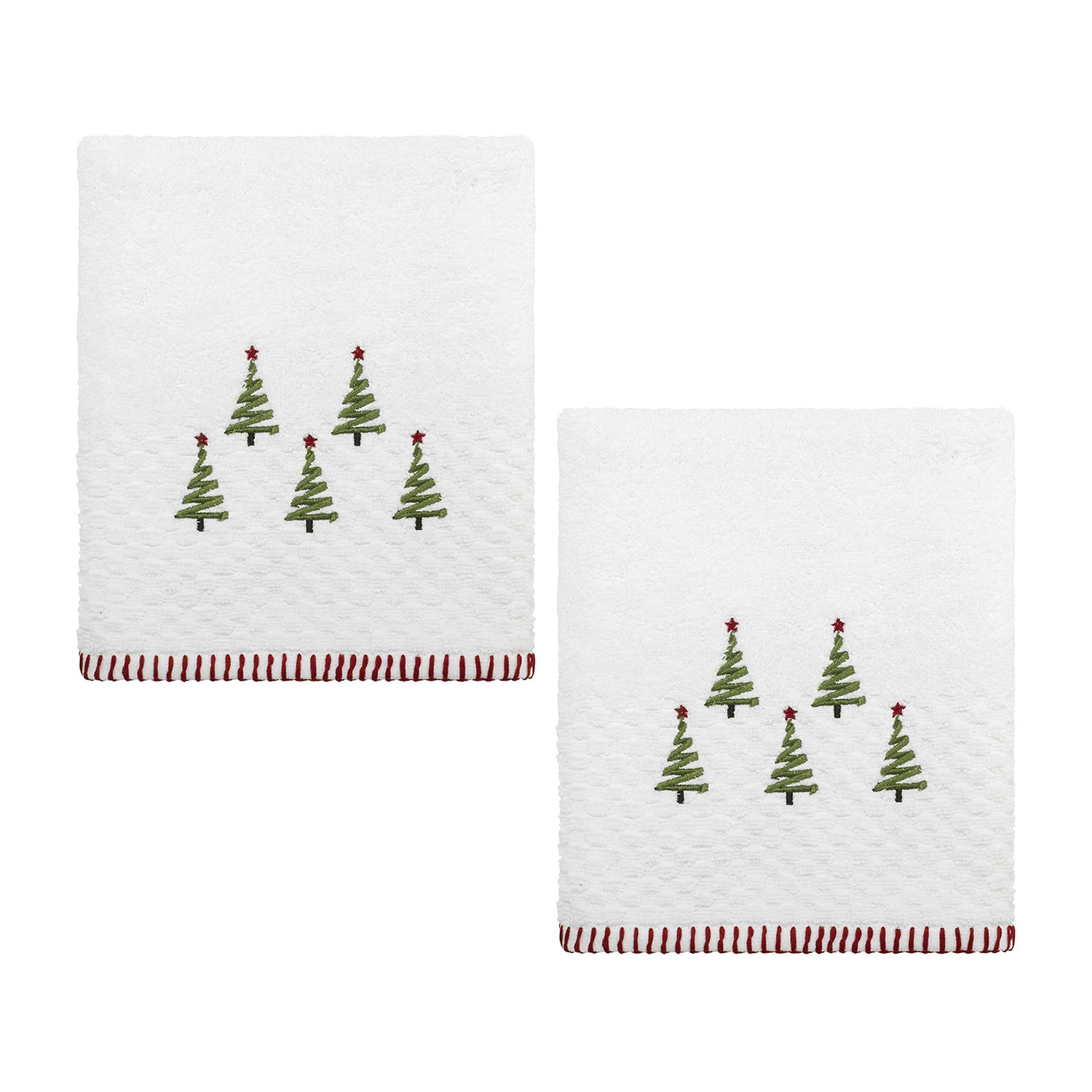 Avanti Ribbon Tree 2-pc. Embellished Hand Towel